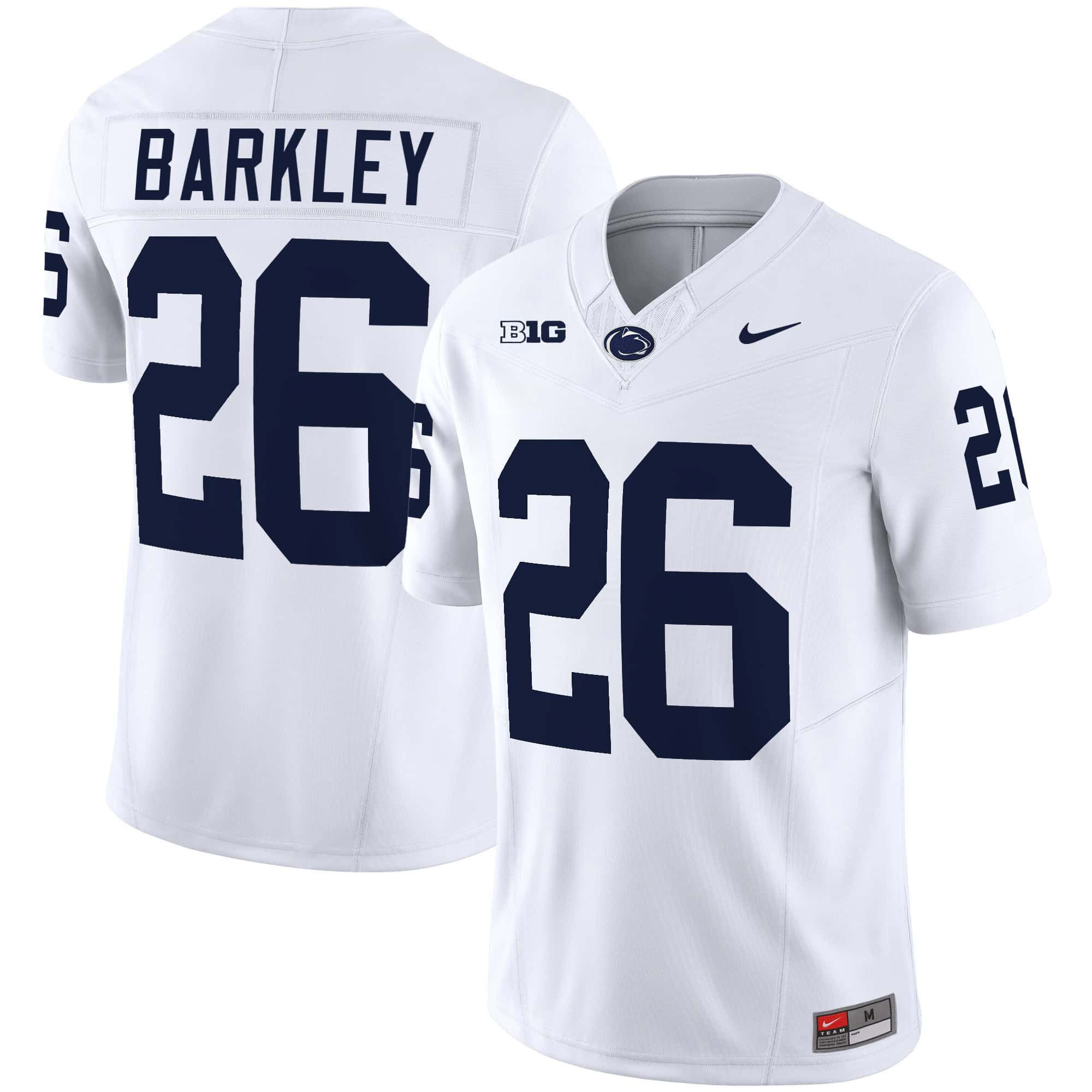 Men Penn State Nittany Lions #26 Barkley White 2024 Nike Vapor Limited NCAA Jersey